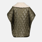 Vestes Cape matelassée Moncler Kaki Femme
