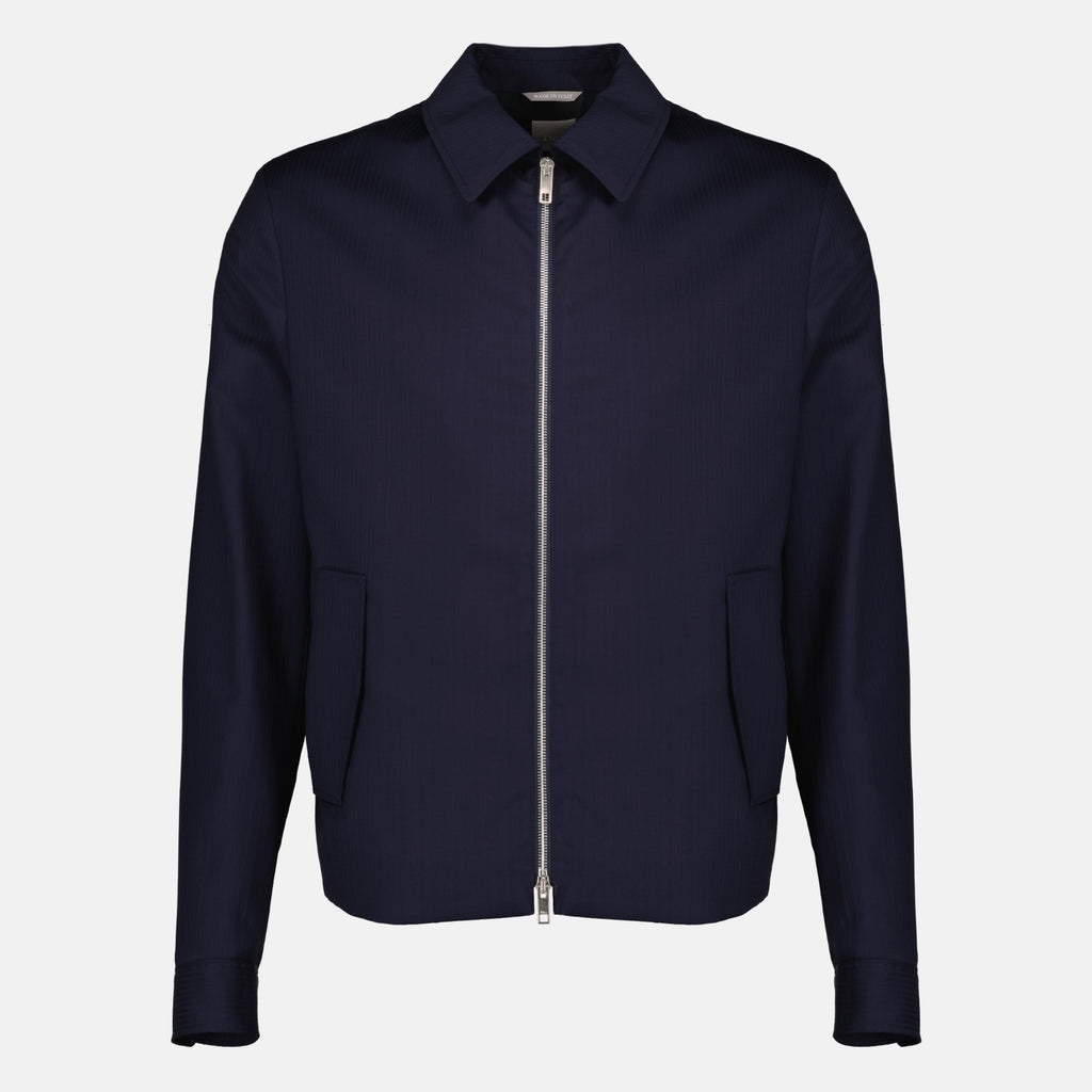 Vestes Casaco Azul Marinho em Lã com Fecho Zipper Dior Bleu foncé Homme