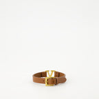 Bijoux Bracelet VLogo en cuir Valentino Garavani Marron Homme