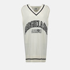 Abiti Abito Senza Maniche in Maglia Mm6 Bianco Femme