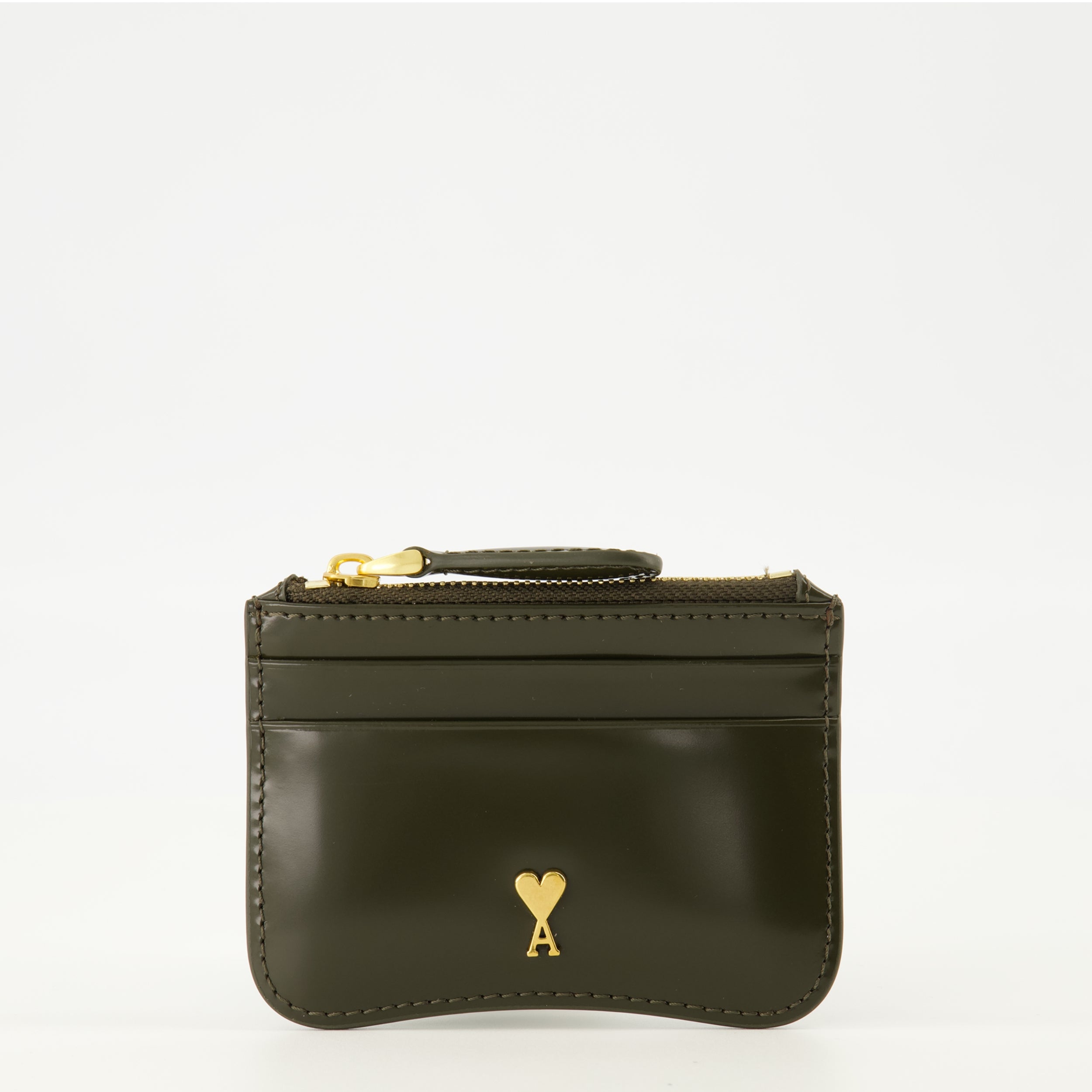 Imagem do artigo Porta-cartões com fecho Paris Caqui da marca Ami PARIS para Unisex - Temporada Primavera-Verão 2026 - Vista Frontal