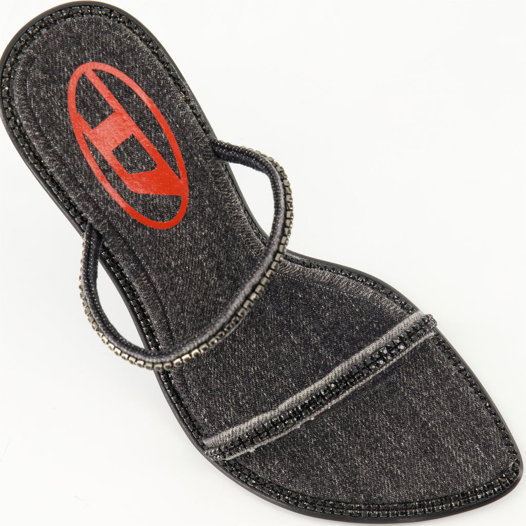 オープントゥシューズ D-havanna Sdl ヒールサンダル Diesel 黒 Femme