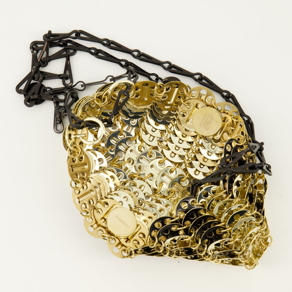 Immagine della borsa Iconic 1969 nano dorata e nera di Rabanne per Donna - Collezione Primavera-Estate 2026 - Vista Dettagliata_3