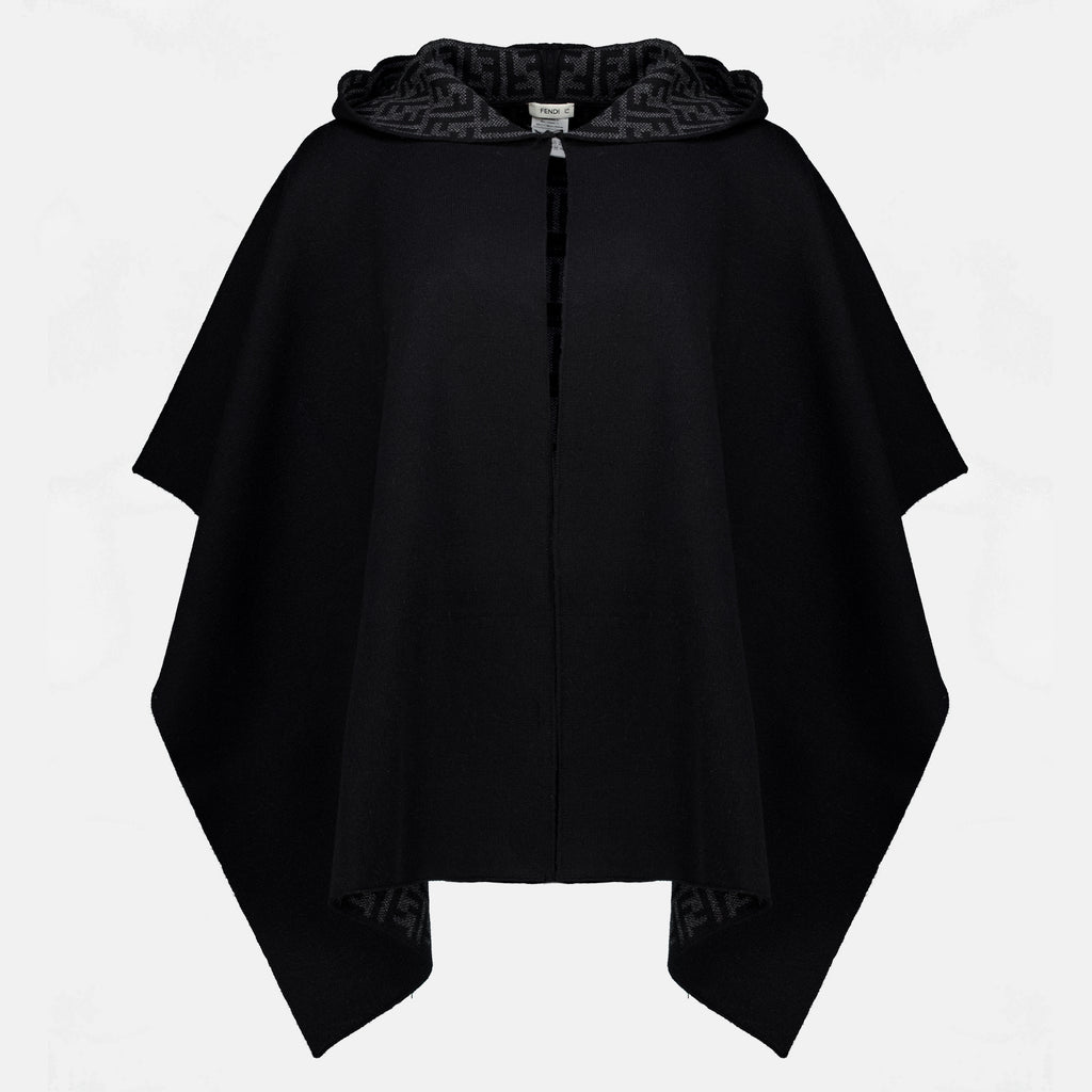 Vestes 검은색 캐시미어 폰초 Fendi Noir Femme