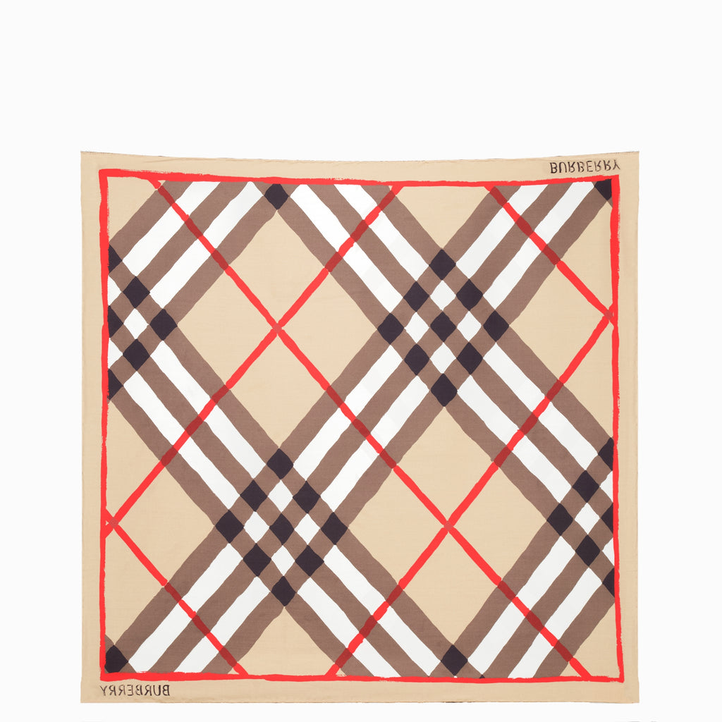 Écharpes, foulards et gants 베이지 아가일 체크 스카프 Burberry Marron Unisexe