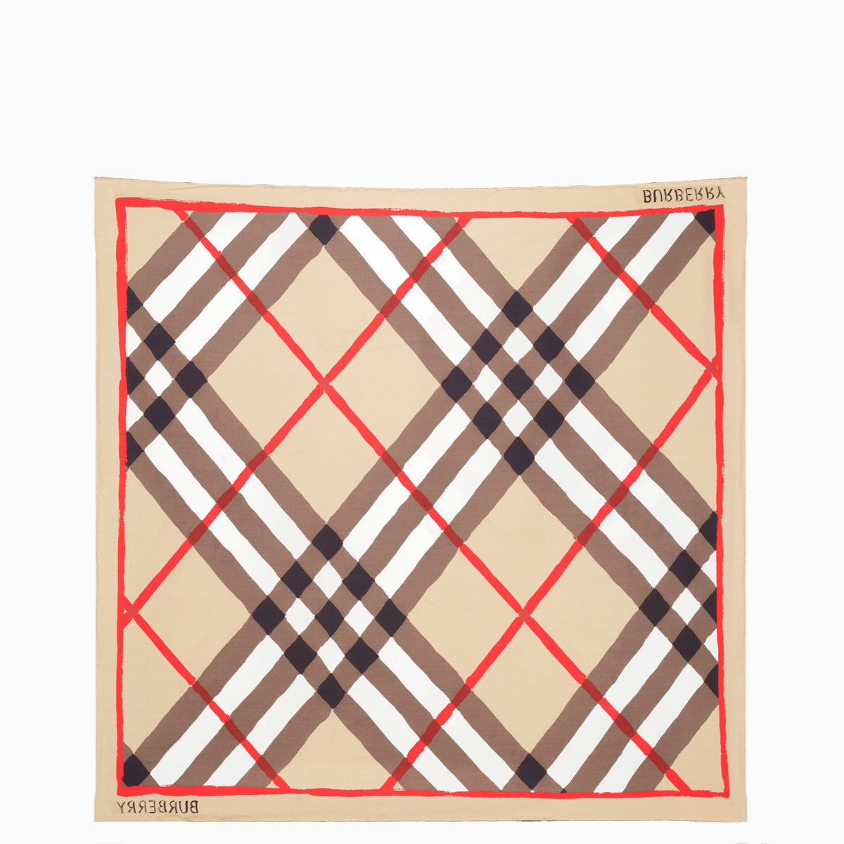 Écharpes, foulards et gants 베이지 아가일 체크 스카프 Burberry Marron Unisexe