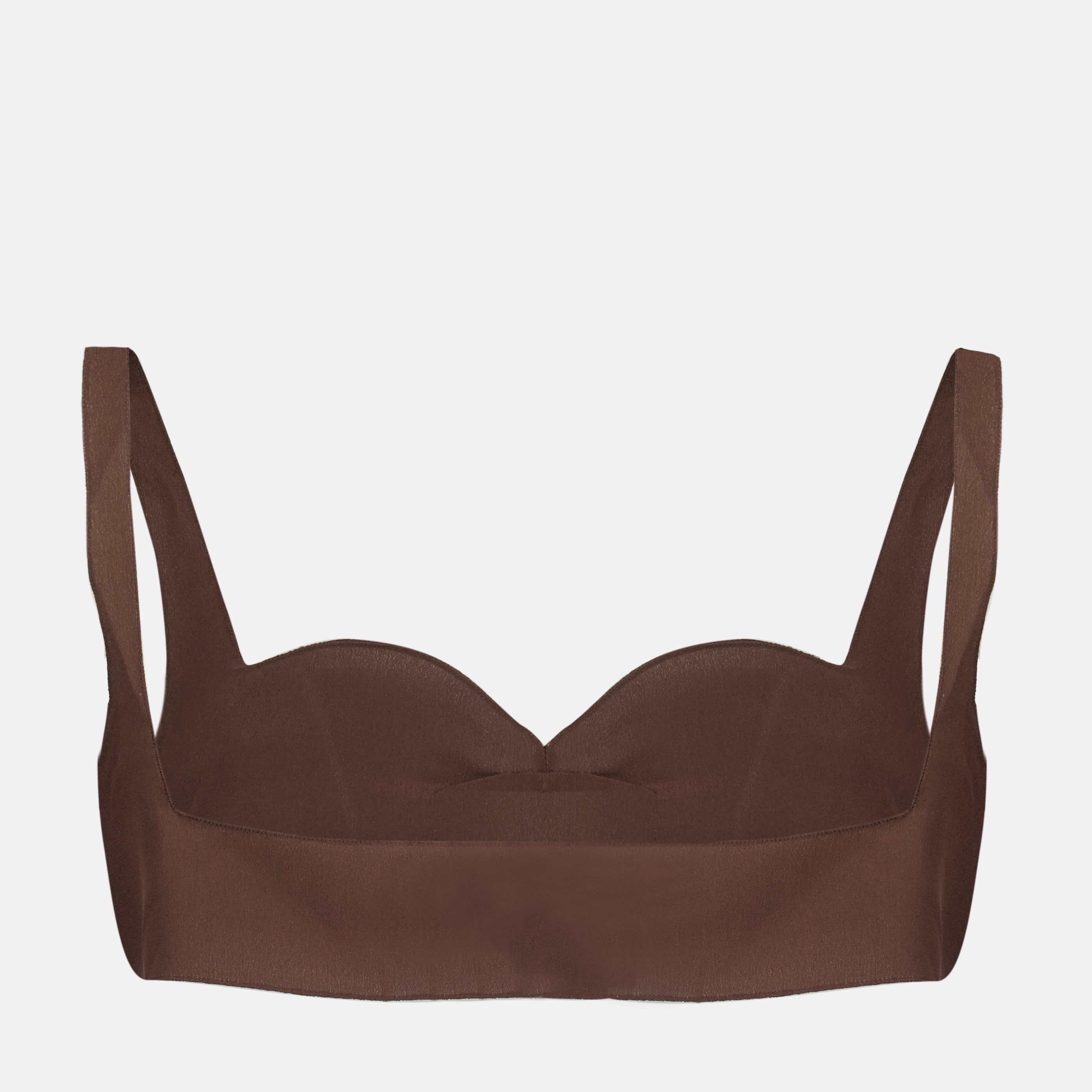 Tops Top marron en crêpe de chine Prada Marron Femme