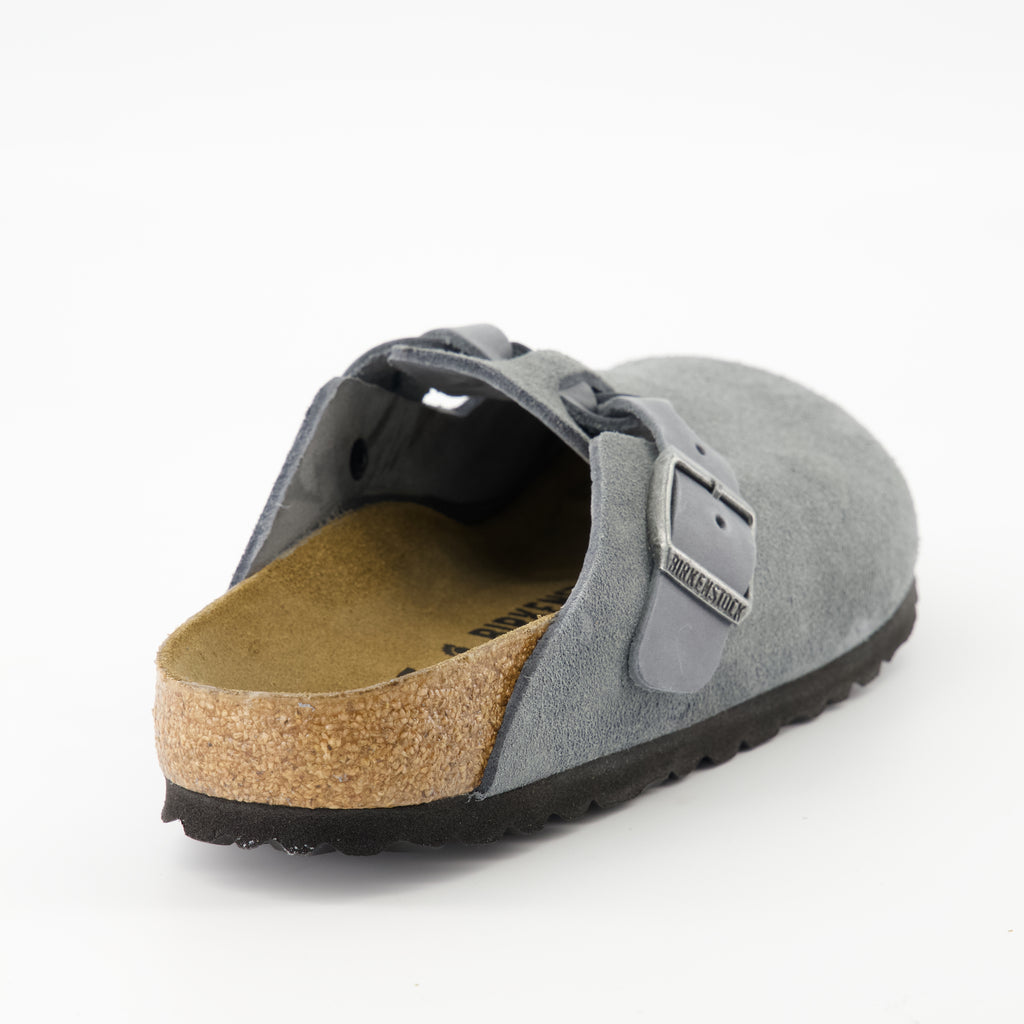 オープントゥシューズ ボストンブレイデッドミュール Birkenstock グレー Femme