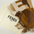 Image of the Art Deco shaped scarf by Fendi for Women - Autumn-Winter 2025 - Detailed View 3