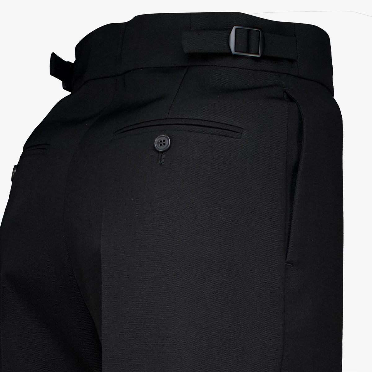 Pantalons Schwarze Gabardine-Hosen Prada Noir Femme