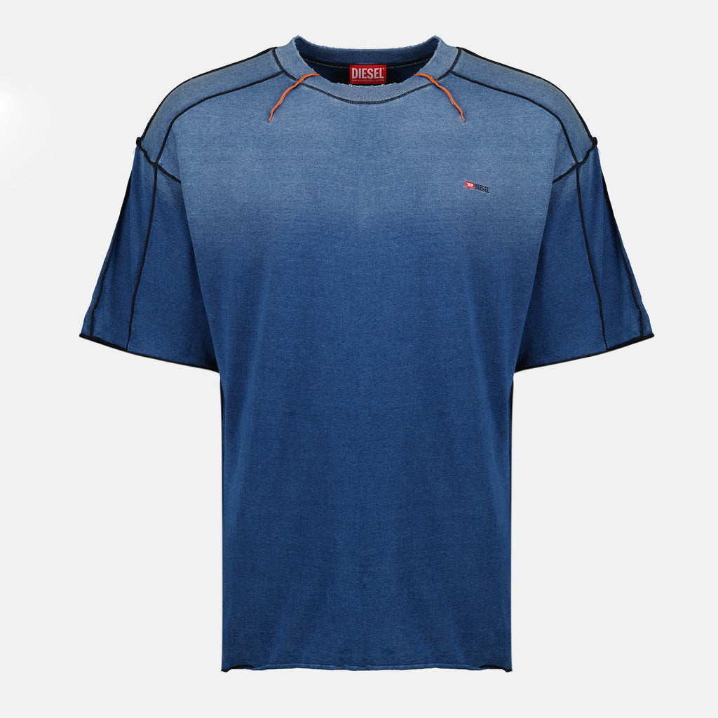 Imagen de la camiseta T-Craoxt azul de Diesel para Hombre - Temporada Primavera-Verano 2026 - Vista Frontal