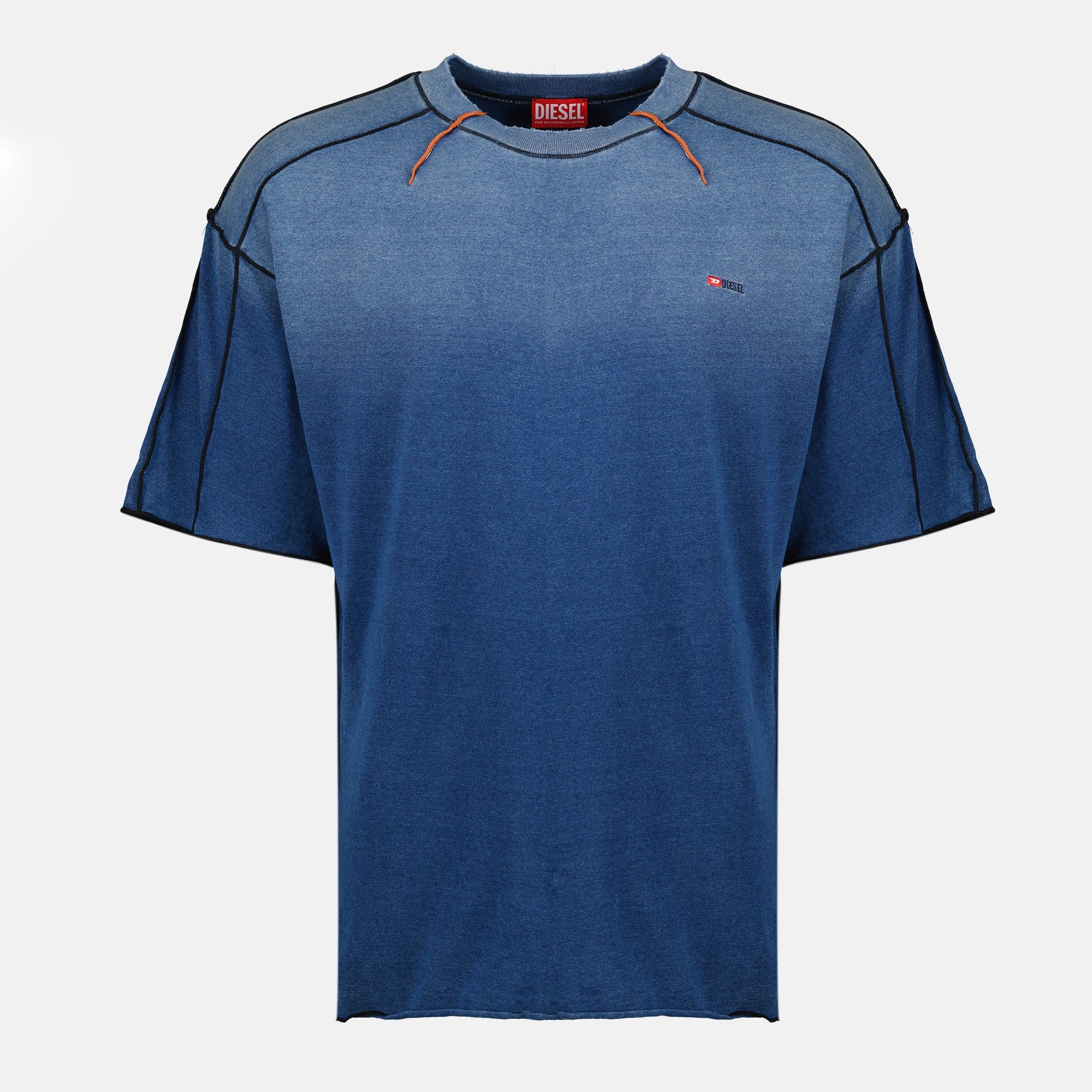 Imagen de la camiseta T-Craoxt azul de Diesel para Hombre - Temporada Primavera-Verano 2026 - Vista Frontal