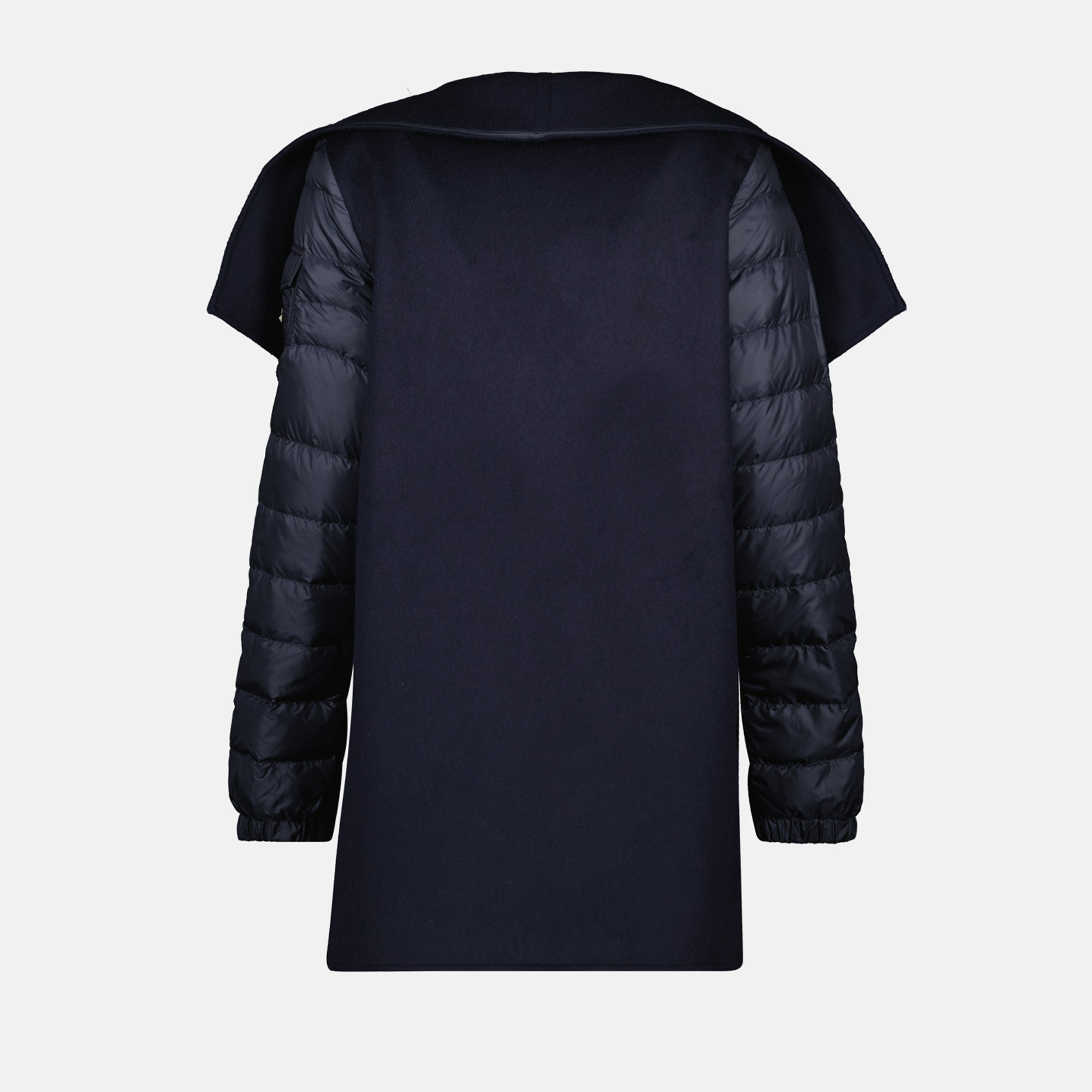 Vestes Cape en laine matelassée Moncler Bleu foncé Femme