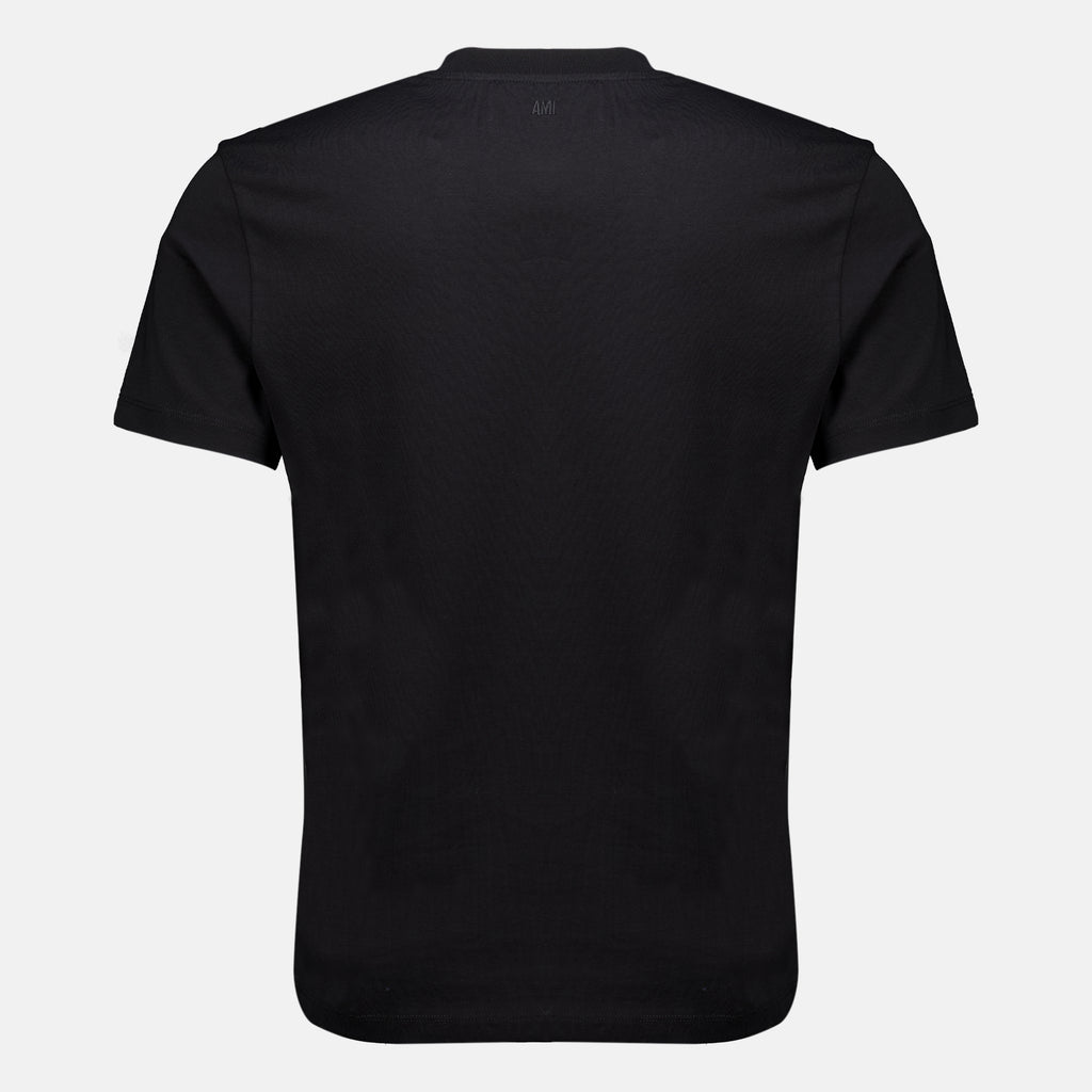T-shirts 검은색 면 티셔츠 Ami PARIS Noir Homme