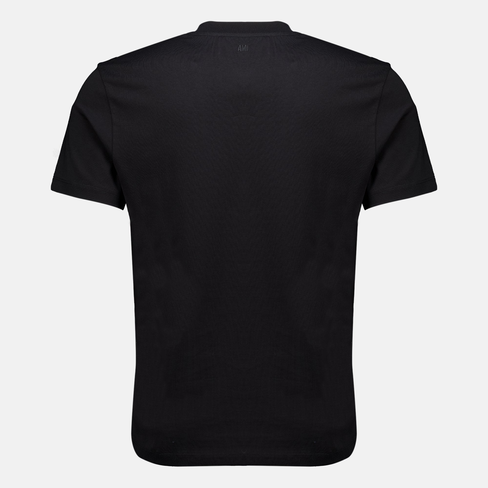T-shirts 검은색 면 티셔츠 Ami PARIS Noir Homme
