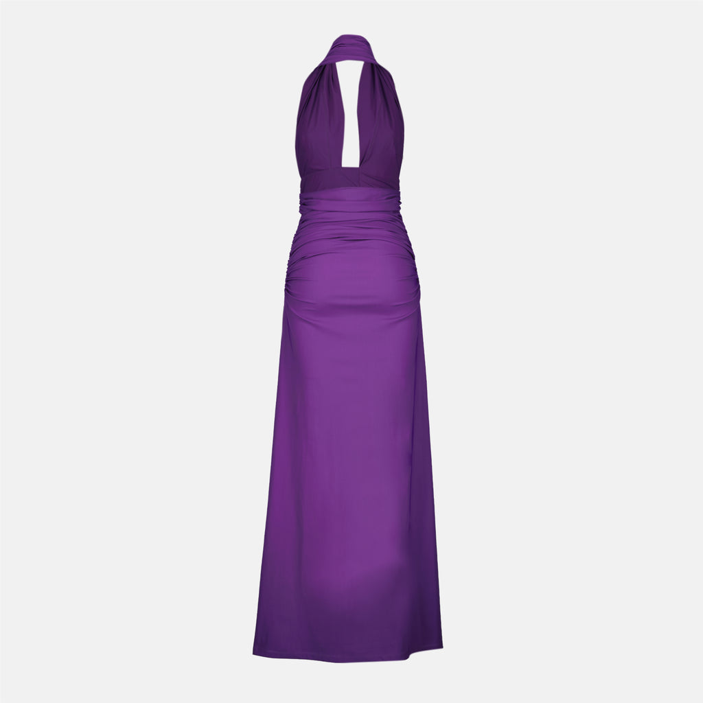 Image de l'article Robe de plage Onda longue violet de la marque Christopher Esber pour Femme - Saison Printemps-Été 2026 - Vue de Dos