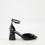 Heels Patented Leather Pumps Versace Black Femme