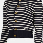 Malhas Cardigan marinière Ami PARIS Azul Femme