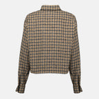 Imagen del abrigo a cuadros de Moncler para mujer - Temporada Otoño-Invierno 2025 - Vista trasera