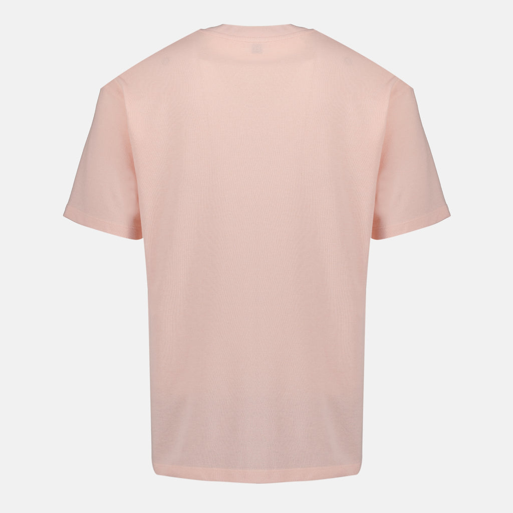 남성을 위한 생 로랑 브랜드의 YSL 핑크 티셔츠 이미지 - 2026년 봄-여름 - 뒷모습