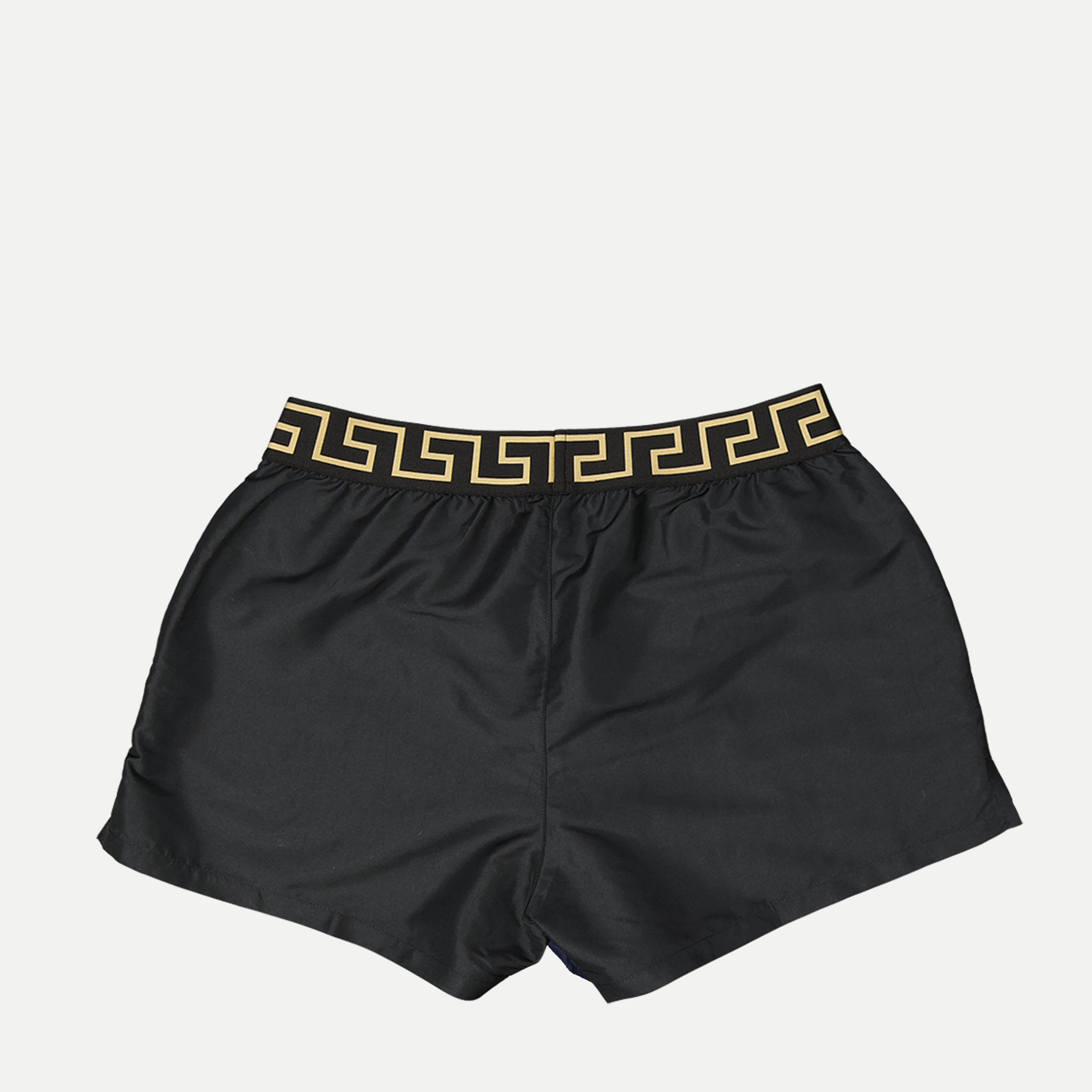 Beachwear Greca Swim Shorts Versace Black Homme