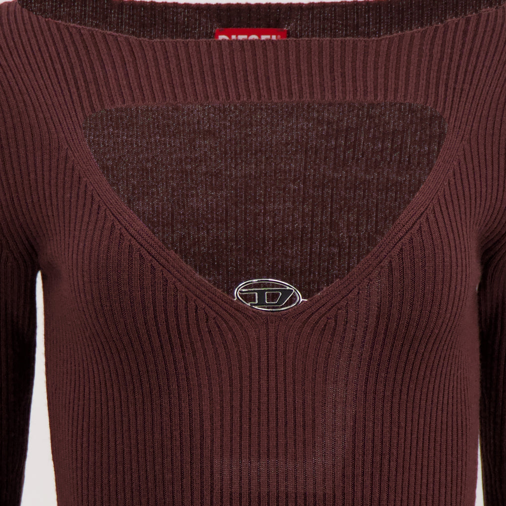 Robes M-Oloni Bordeaux Wool Dress Diesel Bordeaux Femme