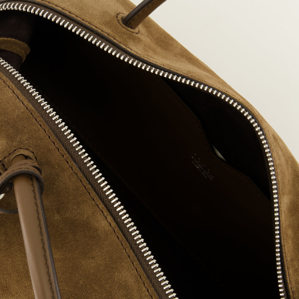 Sacs à main et épaule Bolso Boston horizontal en cuero de gamuza marrón Max Mara Marron Femme