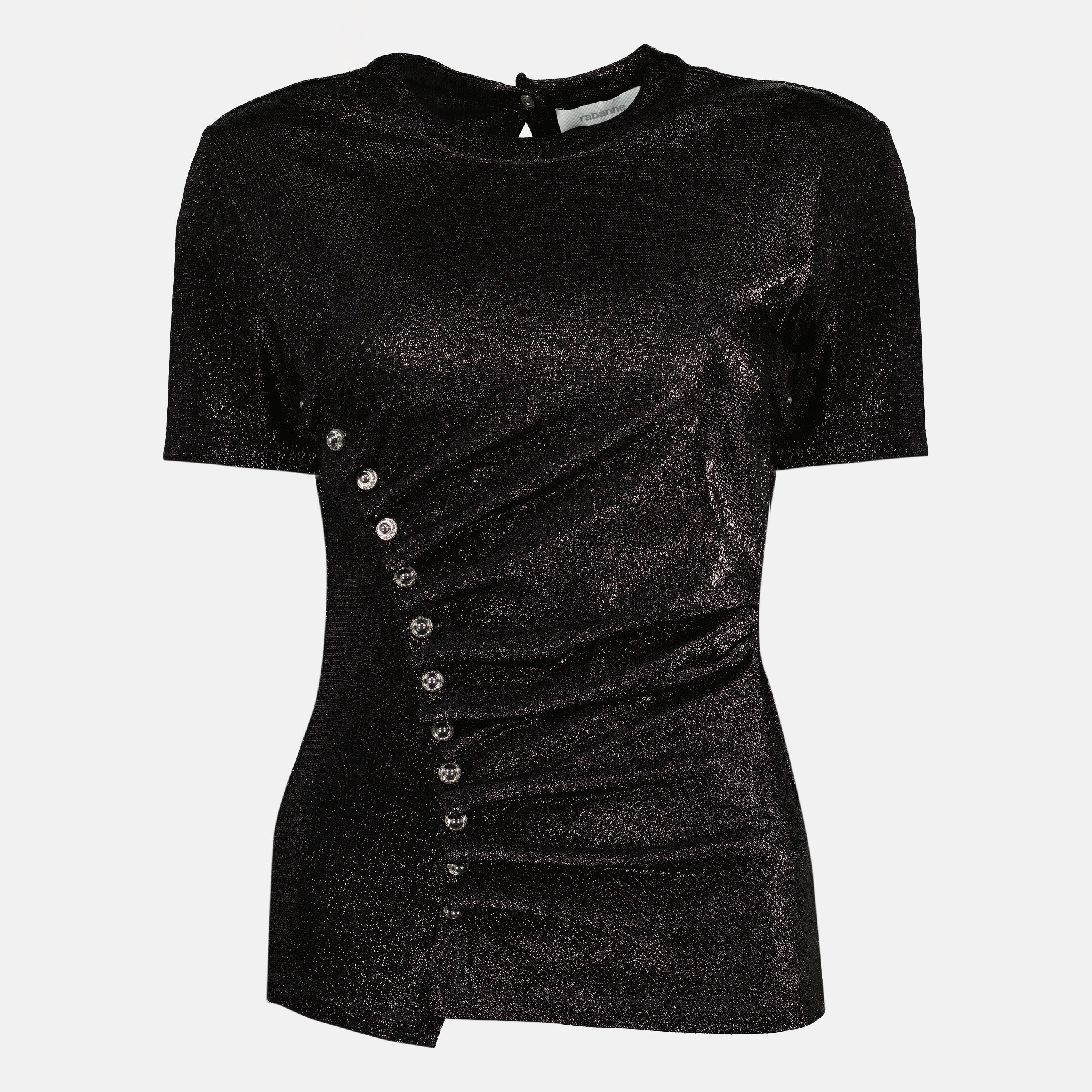 Image de l'article Top drapé en jersey brillant de la marque Rabanne pour Femme - Saison Printemps-Été 2026 - Vue de Face