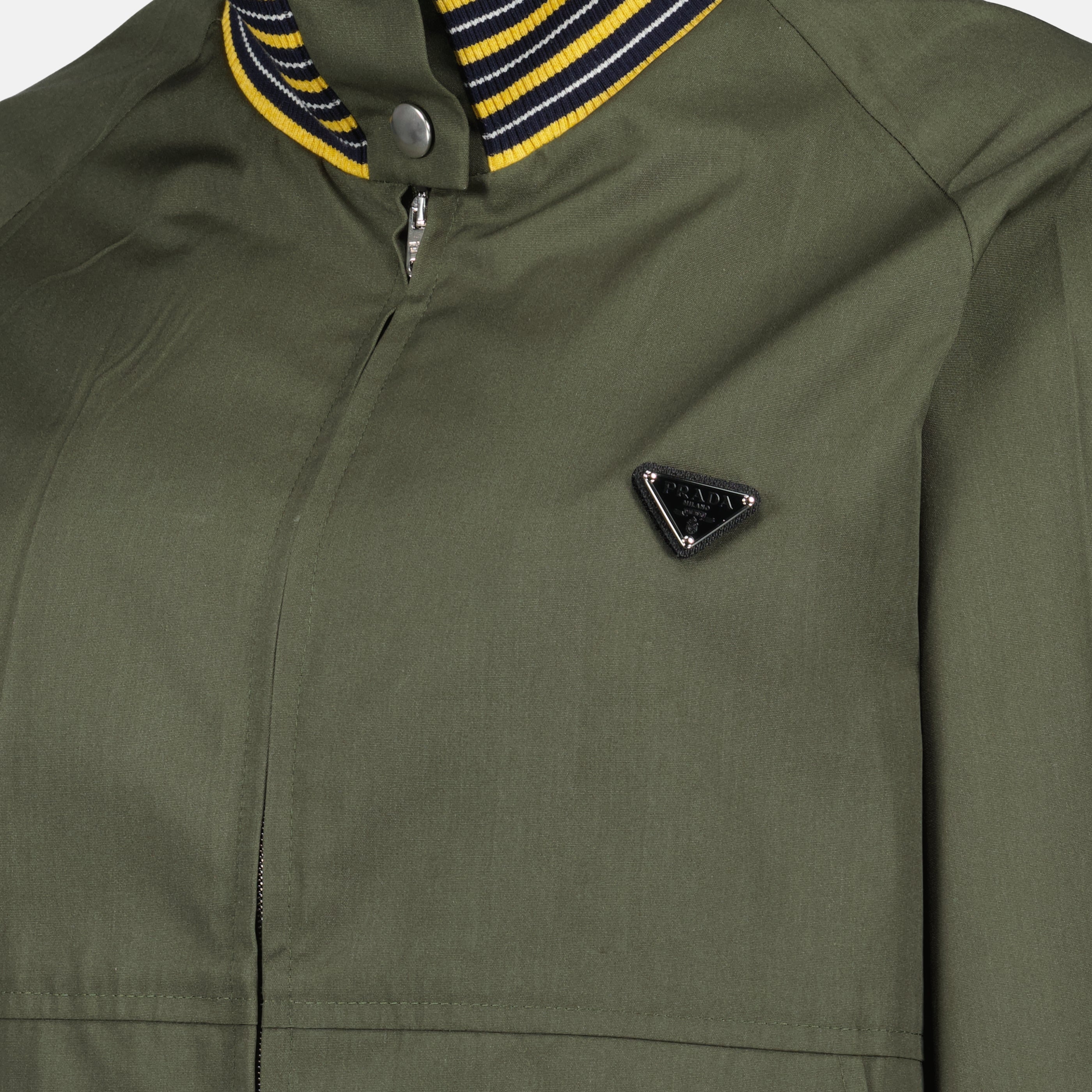 Vestes Blouson bomber kaki Prada Kaki Femme