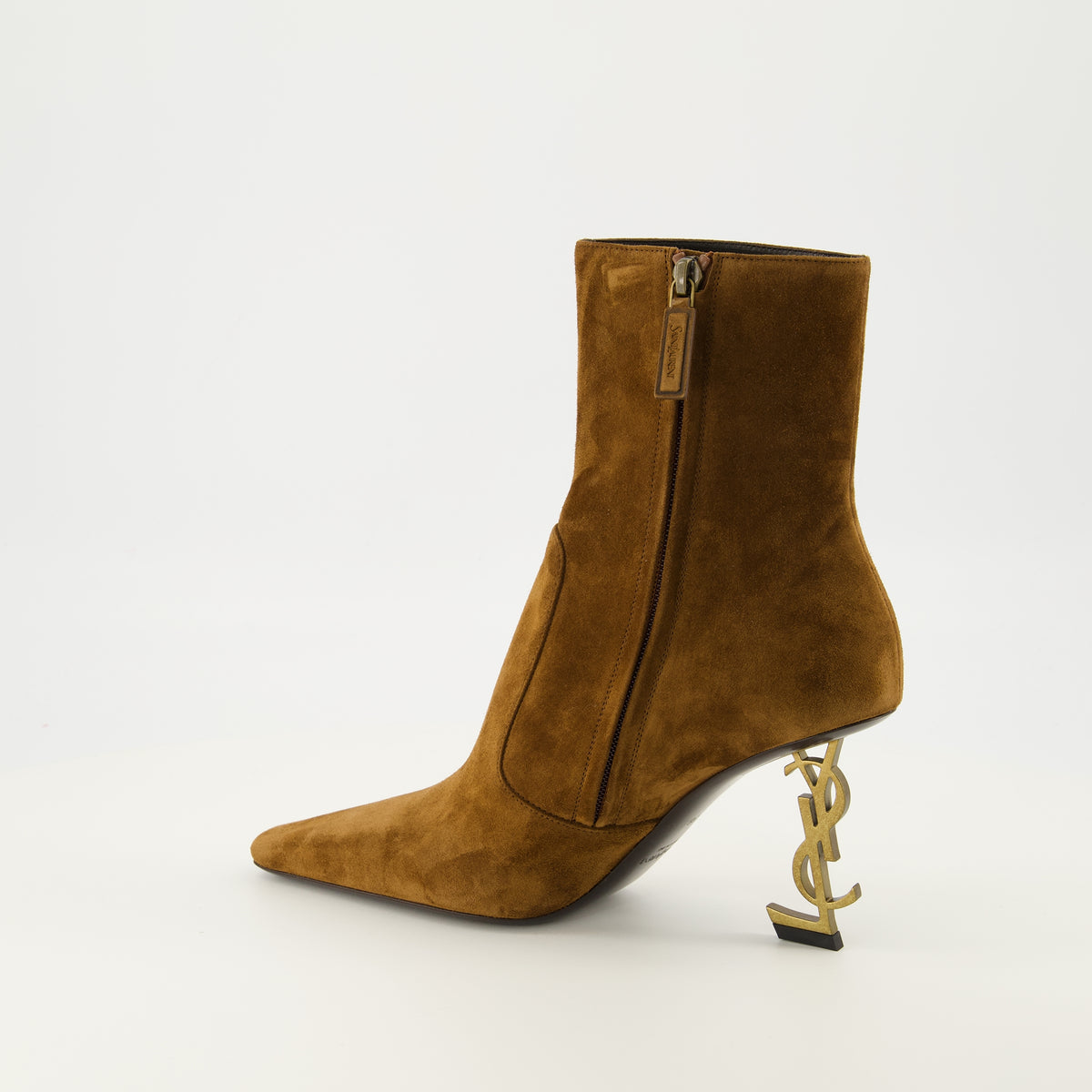Bottines Bottines Opyum en suède marron Saint Laurent Marron Femme