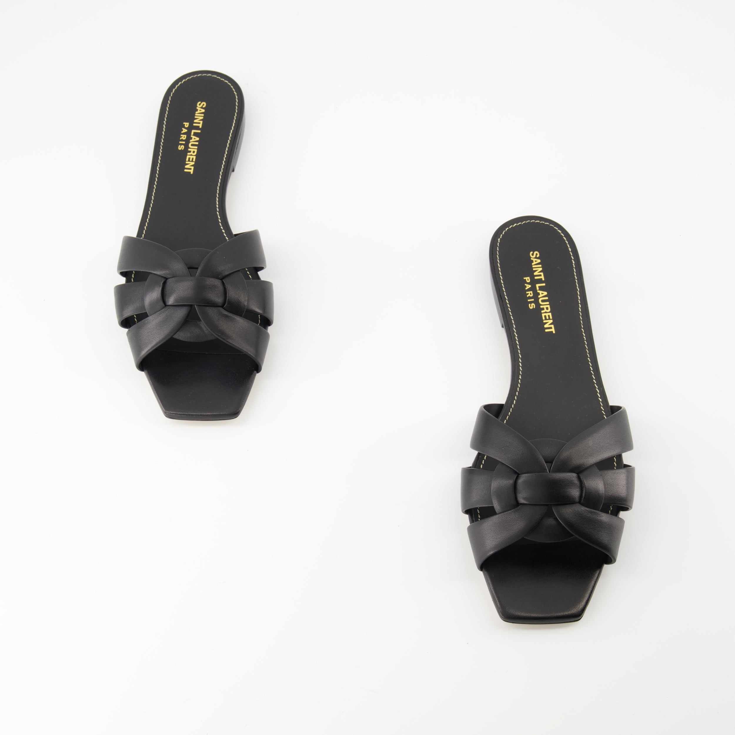 Offene schuhe Tribute Mules Saint Laurent Schwarz Femme