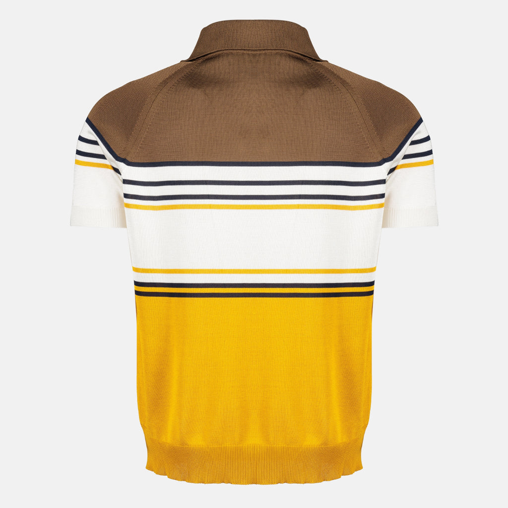 Polos 다채로운 스트라이프 폴로 Fendi Jaune Homme