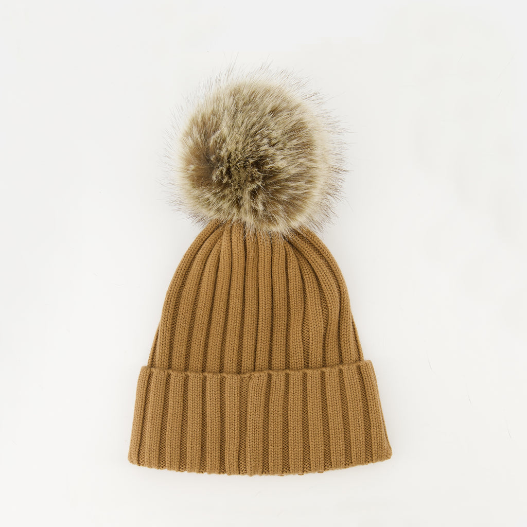 Immagine del cappello in lana con pompon della marca Moncler per Donna - Stagione Autunno-Inverno 2025 - Vista Posteriore