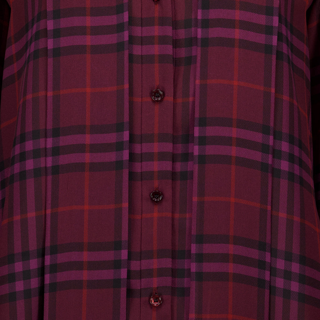 Tops Blusa di Seta a Spina di Pesce Burberry Violet Femme