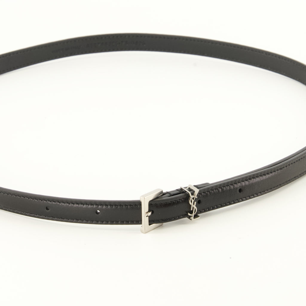 Ceintures Cassandre Slim Belt Black Saint Laurent Noir Femme