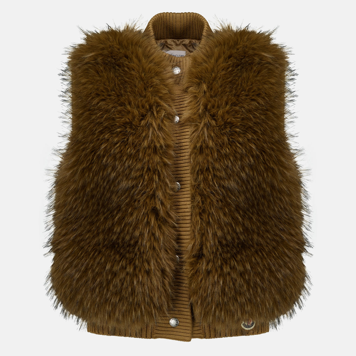Vestes Ärmellose Woll-Pufferjacke Moncler Marron Femme
