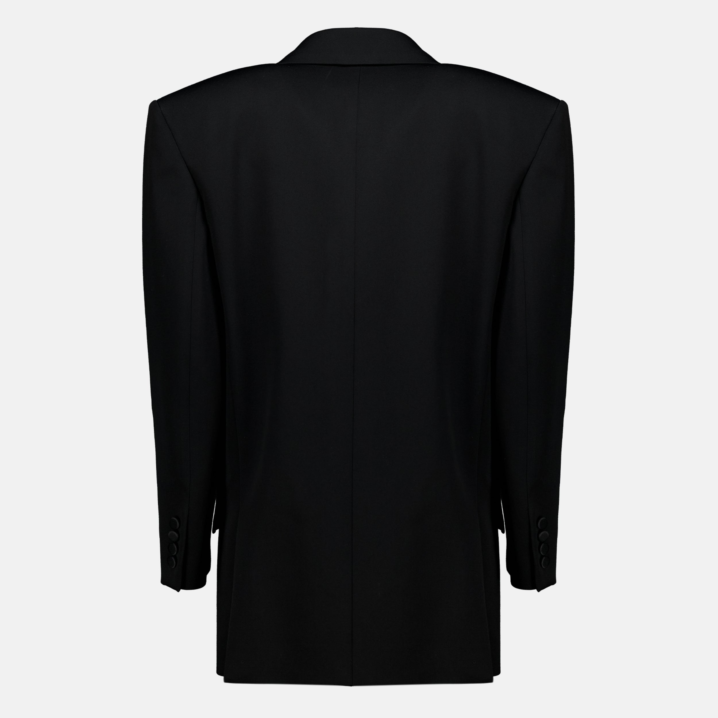 Vestes 블랙 울 블레이저 Saint Laurent Noir Femme