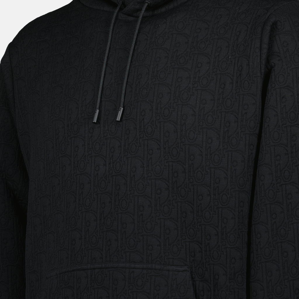 Sweatshirts Oblique Hoodie Dior Black Homme
