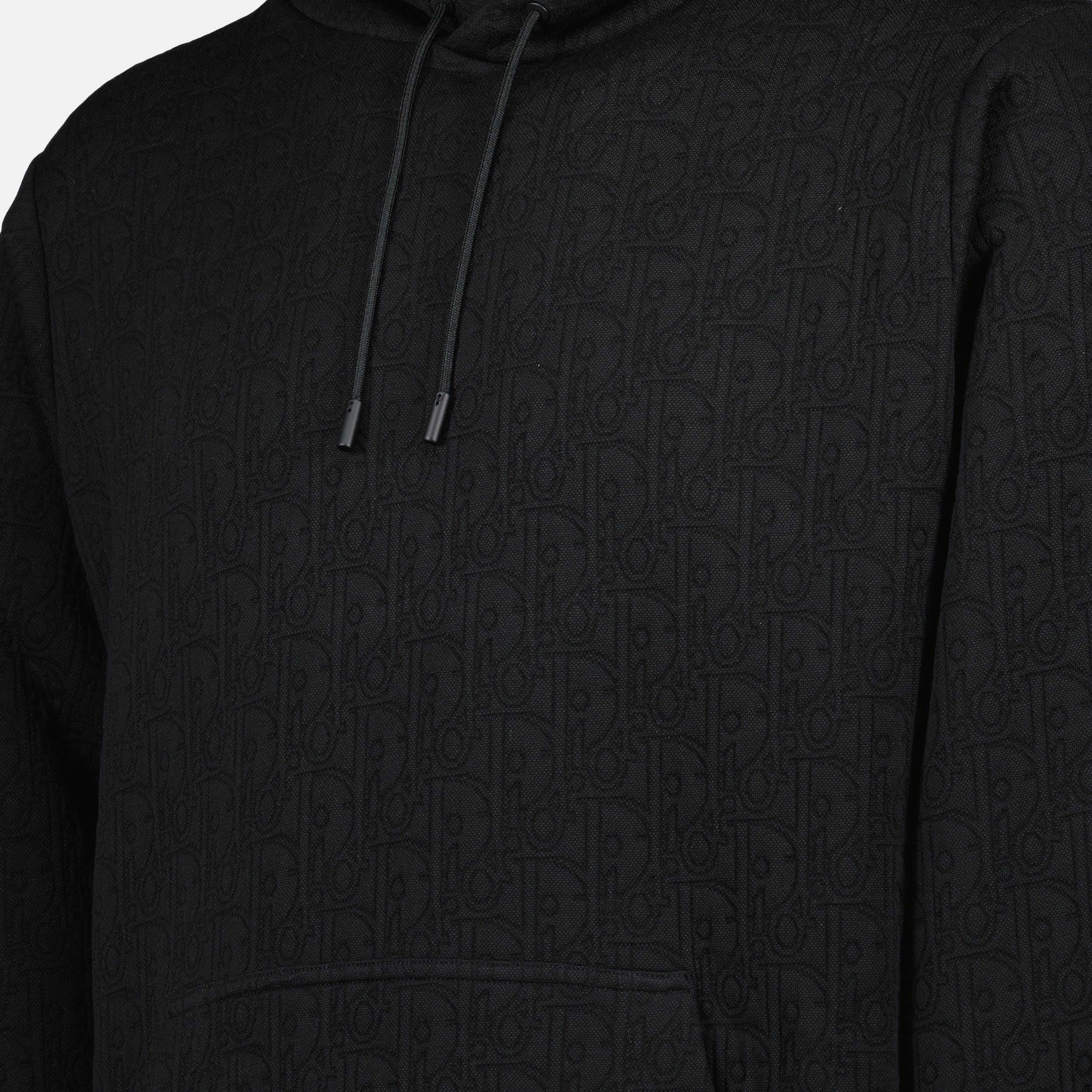 Sweatshirts Oblique Hoodie Dior Black Homme