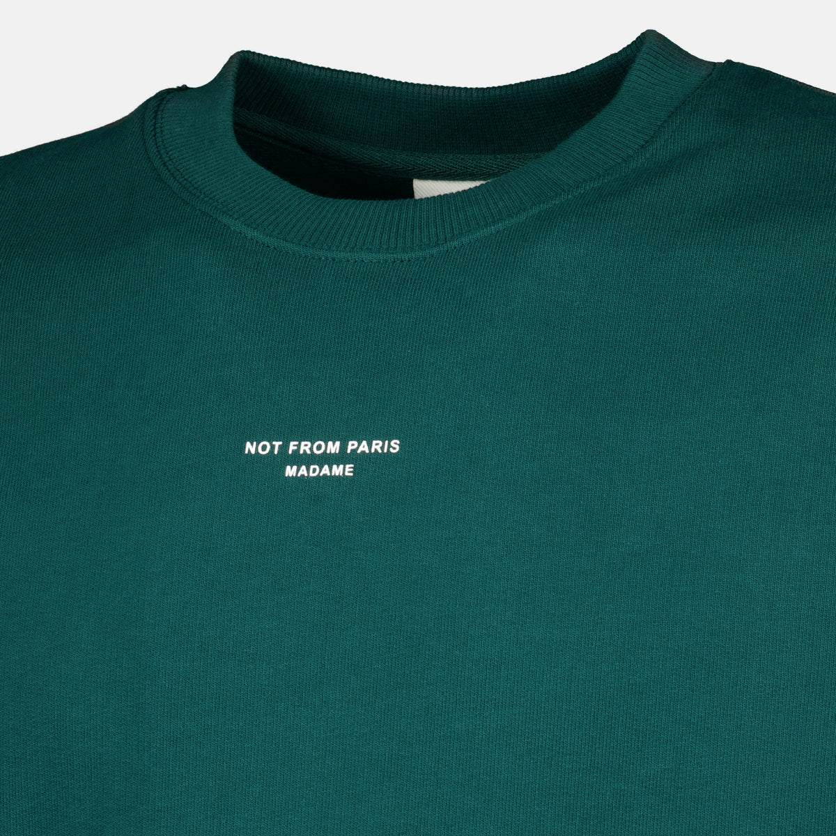 Sweatshirts Felpa Verde Slogan Classique Drole De Monsieur Vert Homme