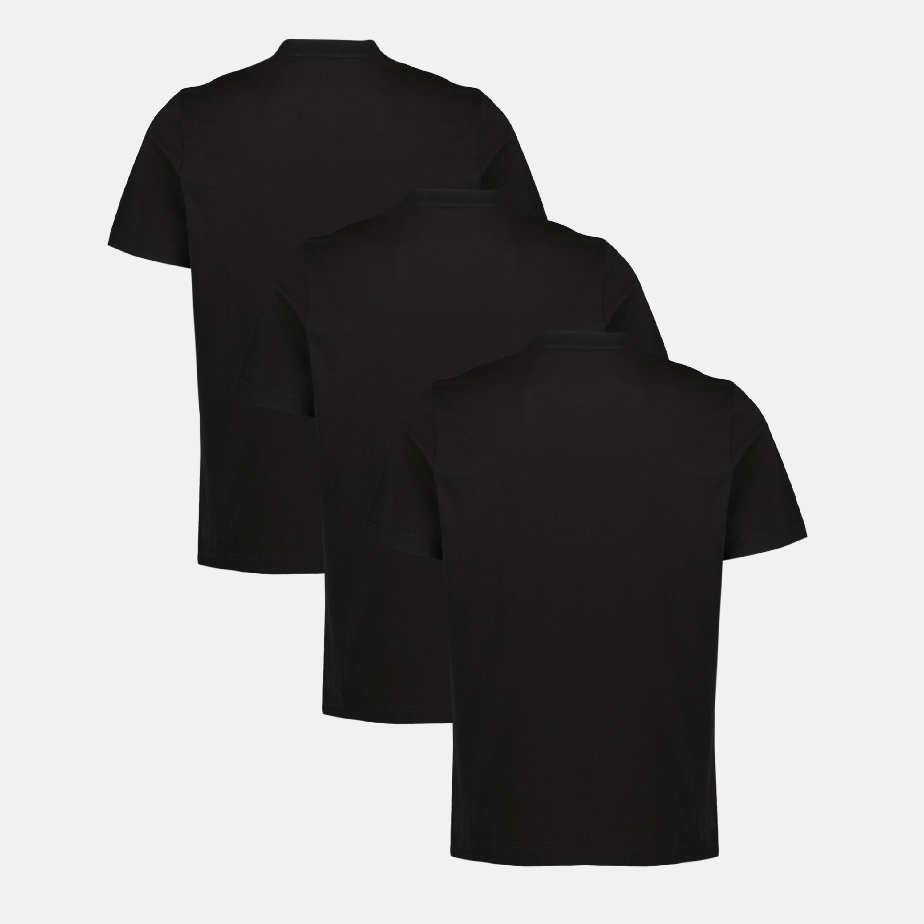 Image of the item Lot of three black t-shirts by Moncler for Men - Spring-Summer 2026 - Back View