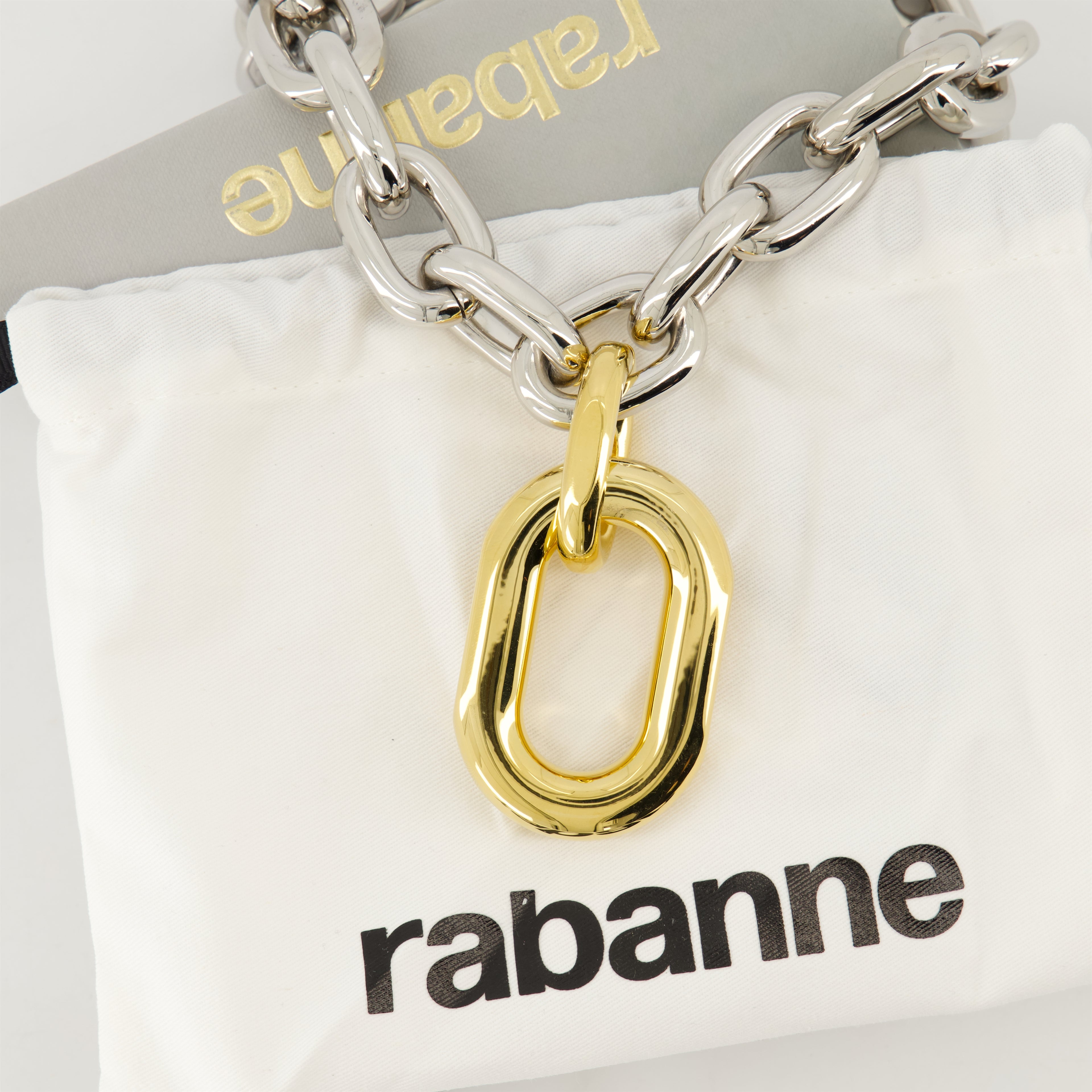 Bijoux Collier XL Link Rabanne Argenté Femme