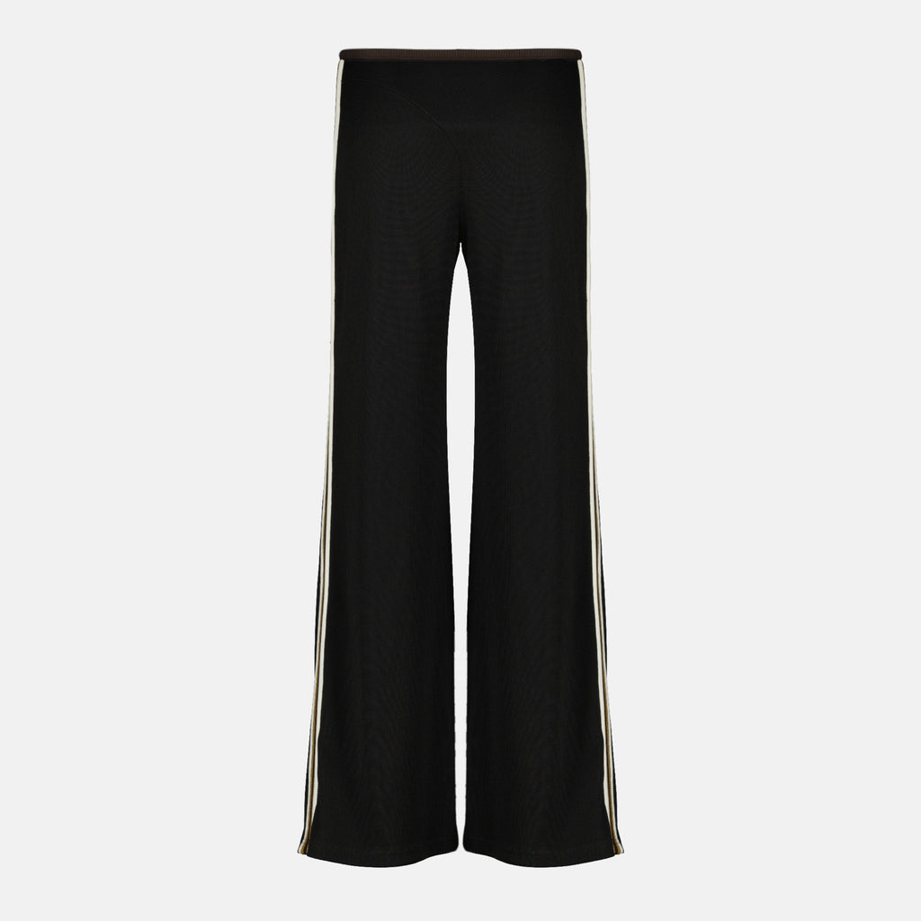 Imagen del Pantalón de Chándal a Rayas Negros de Christopher Esber para Mujer - Temporada Primavera-Verano 2026 - Vista Trasera