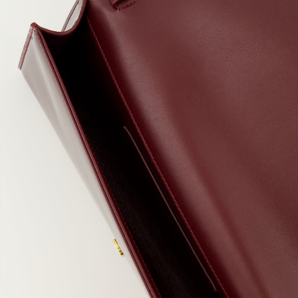 Sacs à main et épaule 보르도 페이턴트 레더로 만든 케이트 클러치 백 Saint Laurent Bordeaux Femme