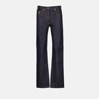 Pantalones Jean flare brut Prada azul oscuro Femme