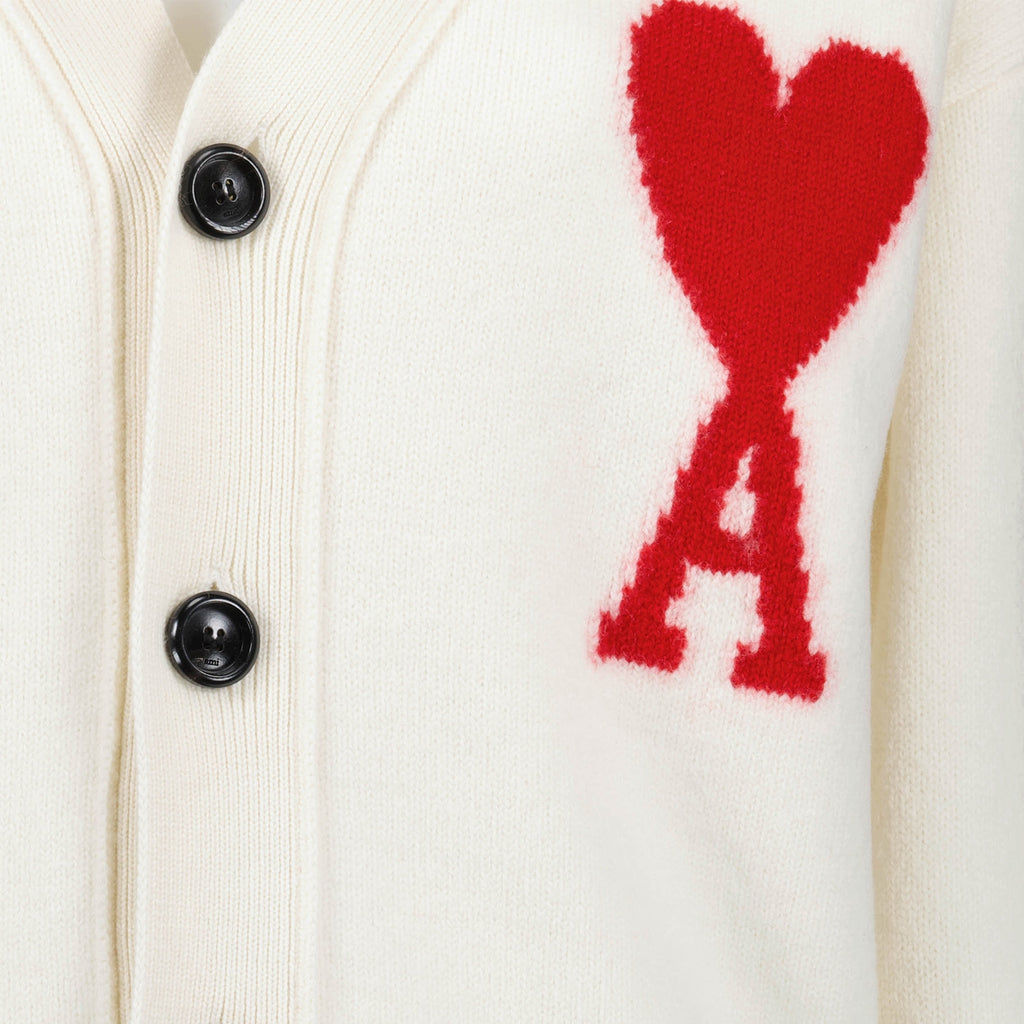 니트웨어 Cardigan Ami de Coeur oversize Ami PARIS 하얀색 남여공용