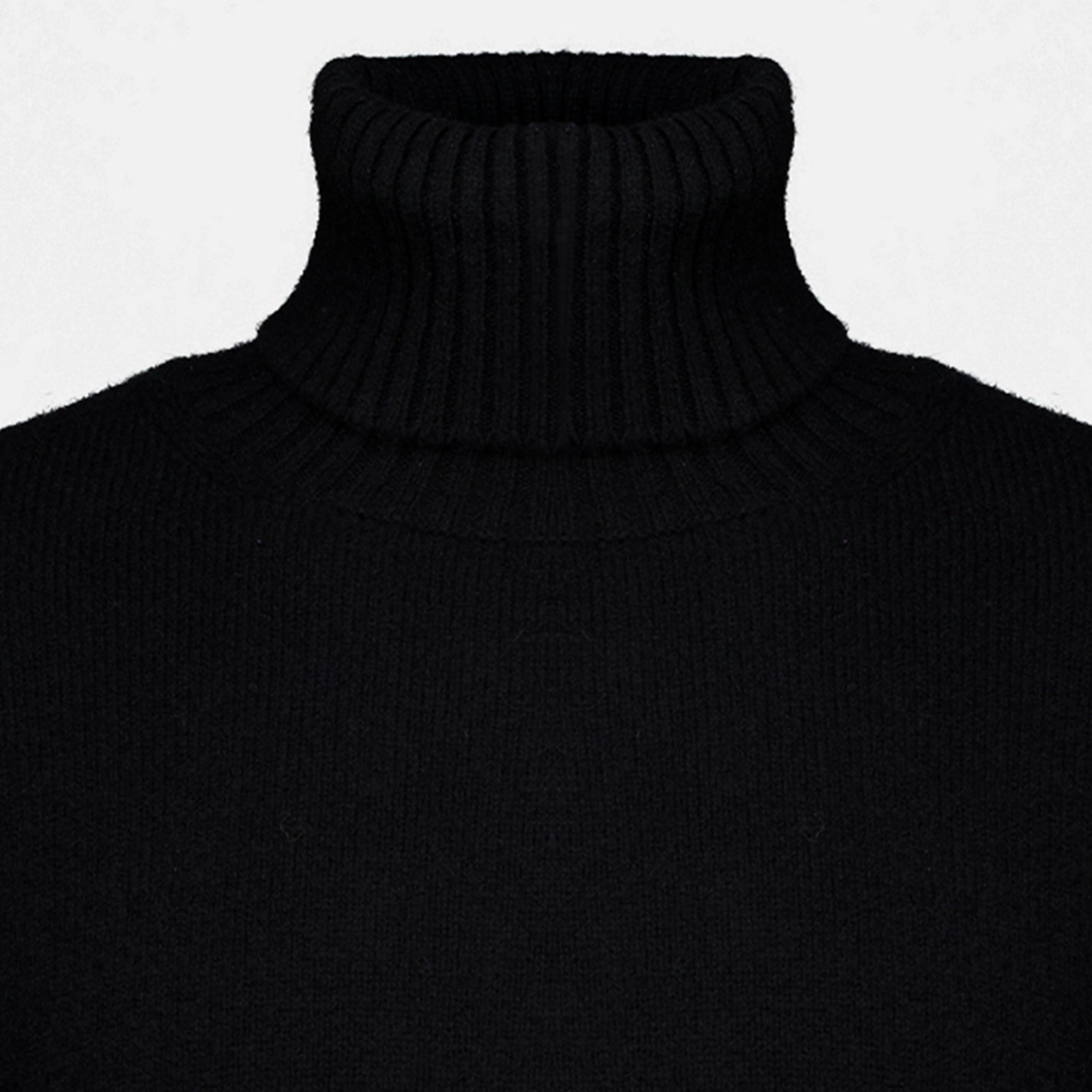 Maille AMI Schwarzer Herz Rollkragenpullover Ami PARIS Noir Homme