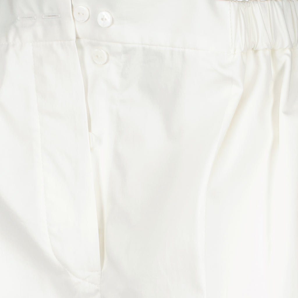 Pantalons Pantaloni in Cotone Bianchi Patou Blanc Femme