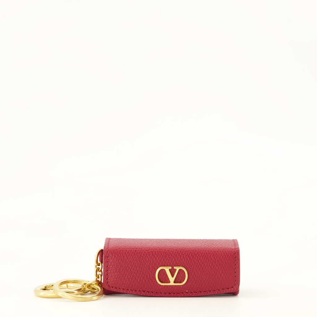 Lifestyle 레드 색상의 VLogo 가죽 참 Valentino Garavani Rouge Femme