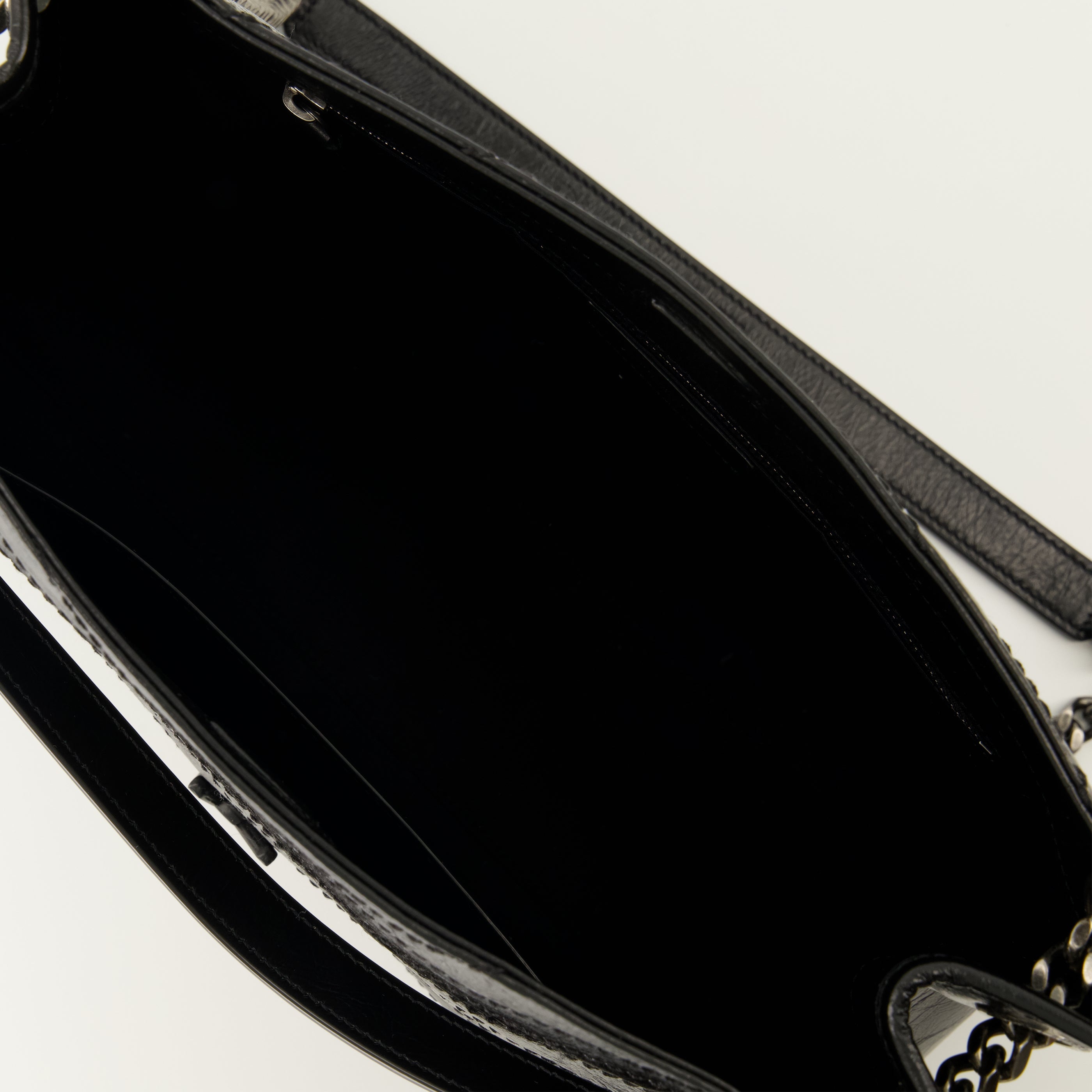 Sacs à main et épaule Sac Niki shopping en cuir vintage noir Saint Laurent Noir Femme